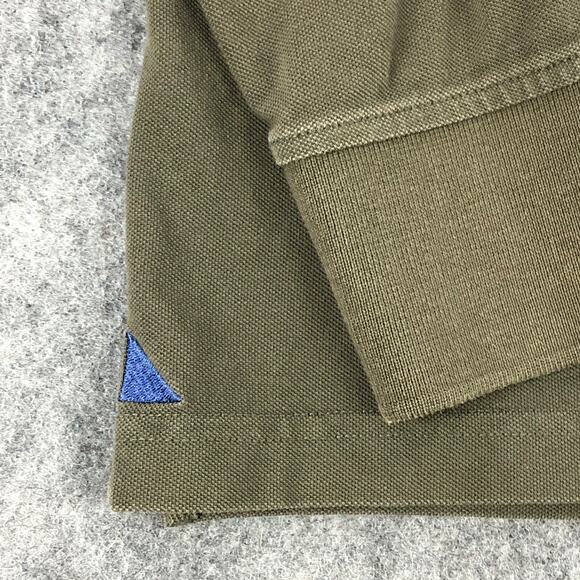 UNTUCKit Mens Polo Shirt Large Hunter Green Long Sleeve Pima Cotton Collared - Picture 6 of 11